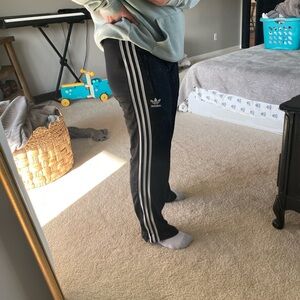 Adidas Black athletic pants  with White Stripes